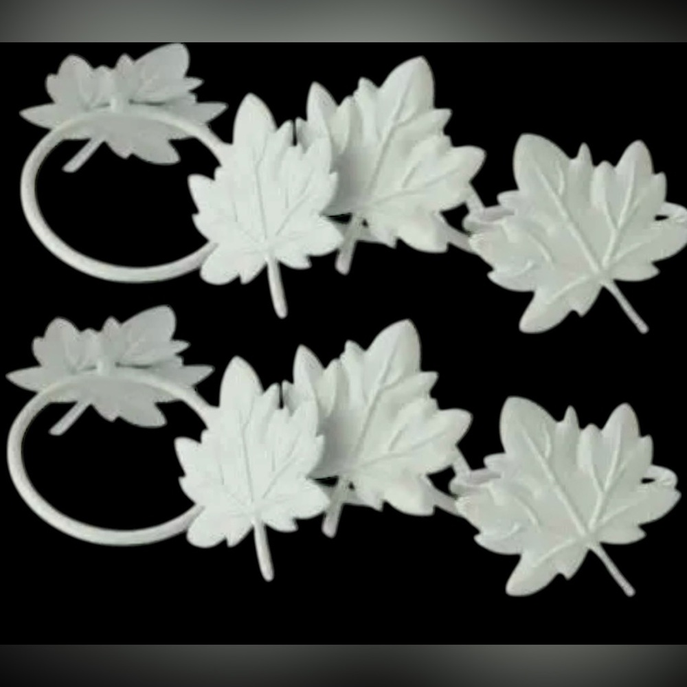 SKL Metal napkin ring holders bundle maple leaf Dining table 8 total new